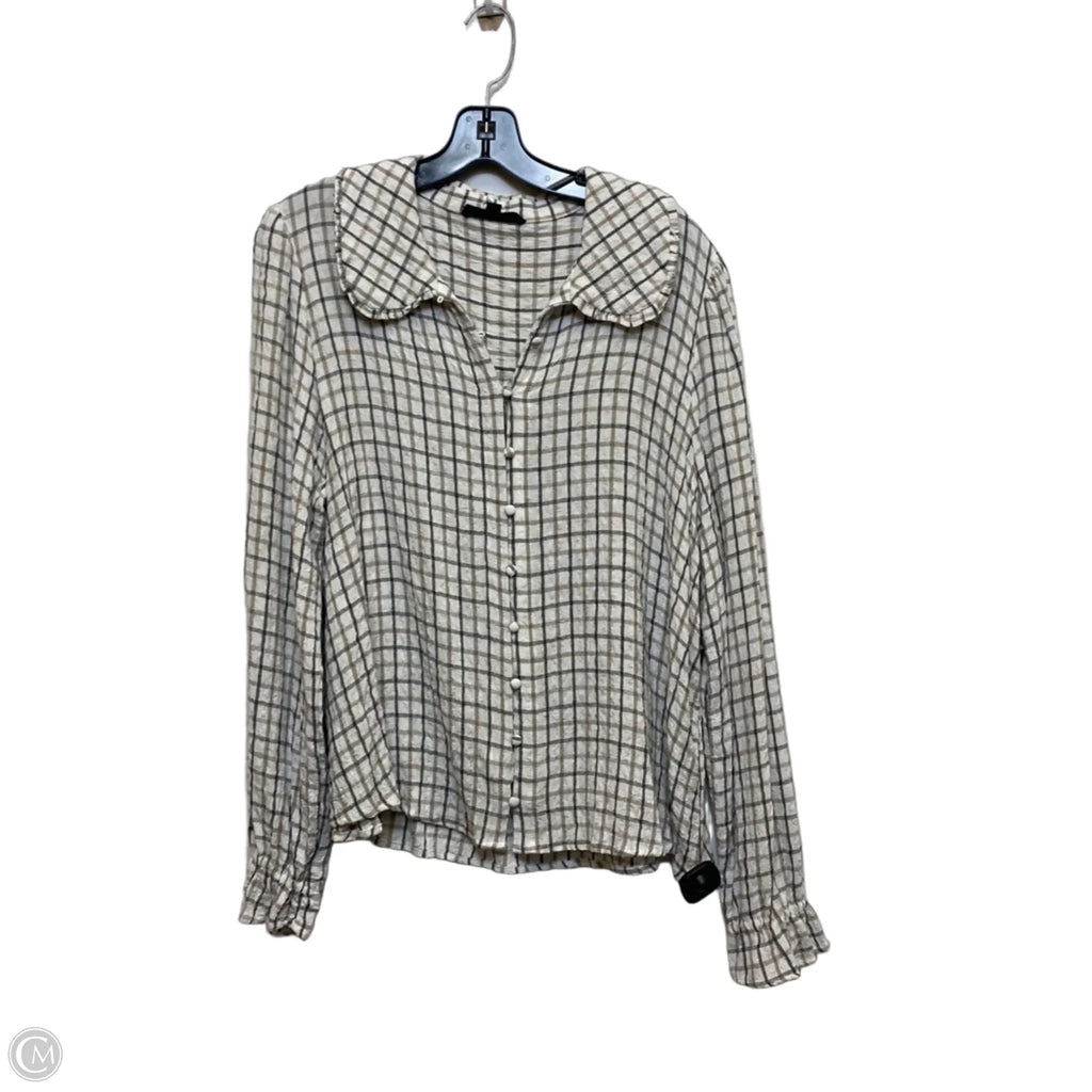 Top Long Sleeve By Jane And Delancey In Cream, Size: Xl
