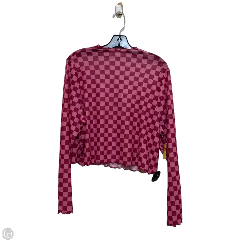 Top Long Sleeve By Shein In Pink, Size: 4x
