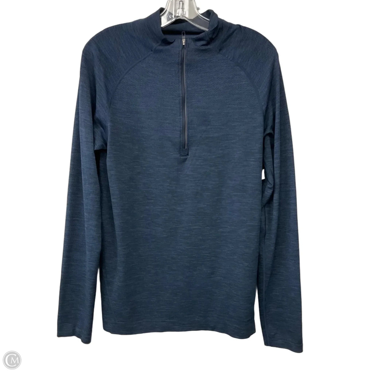 Athletic Top Long Sleeve Collar By Lululemon In Blue, Size: 8