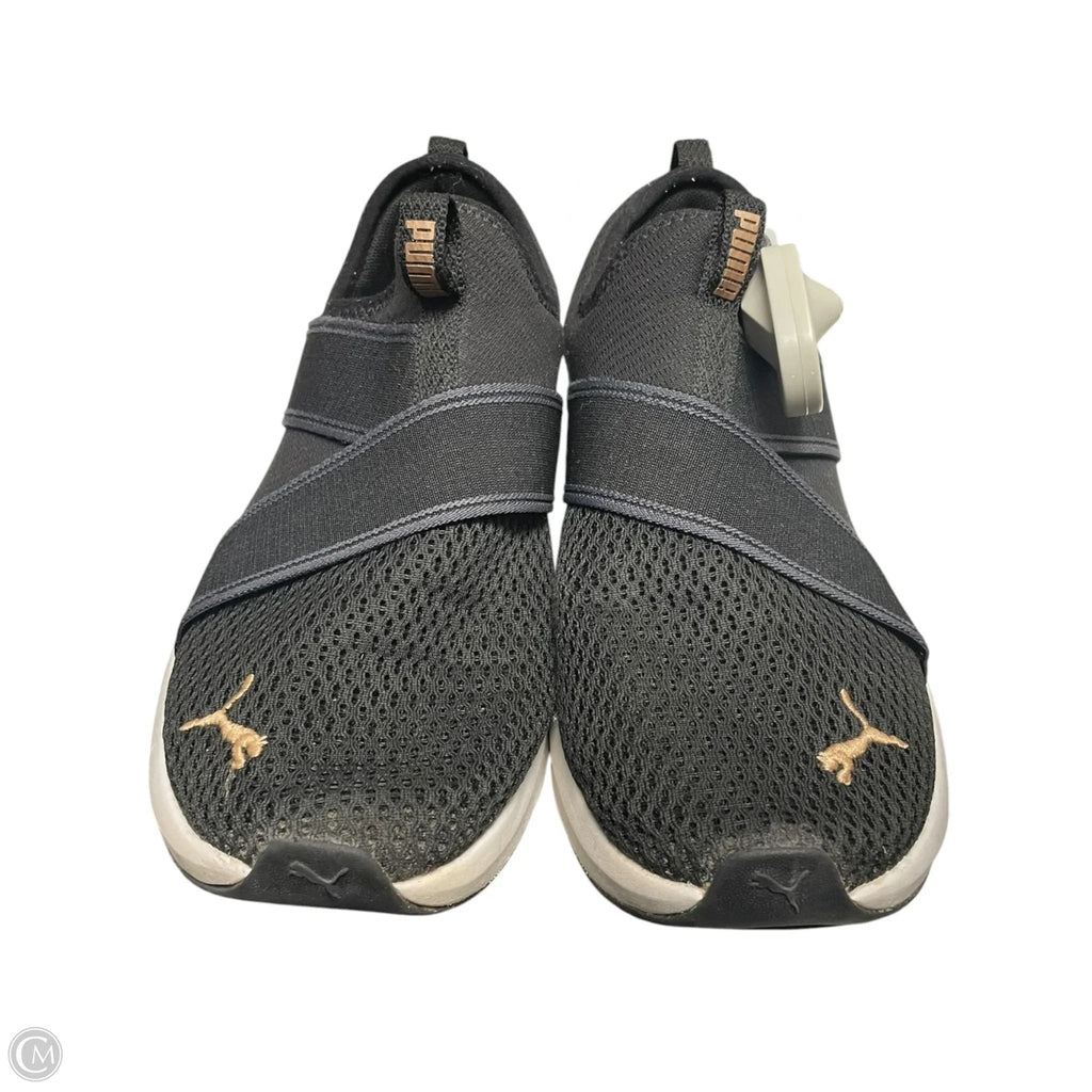 Shoes Sneakers By Puma In Black & Gold, Size: 8.5