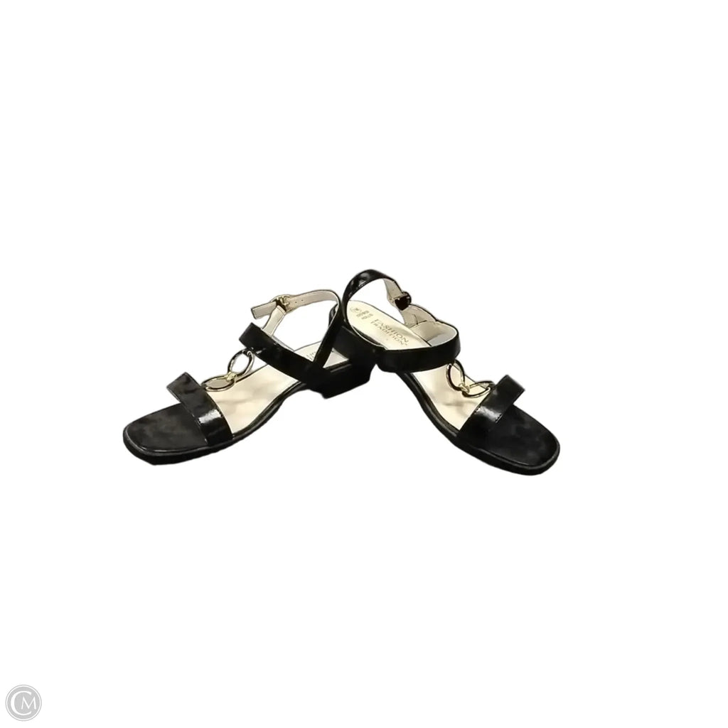 Sandals Flats By Clothes Mentor In Black, Size: 7