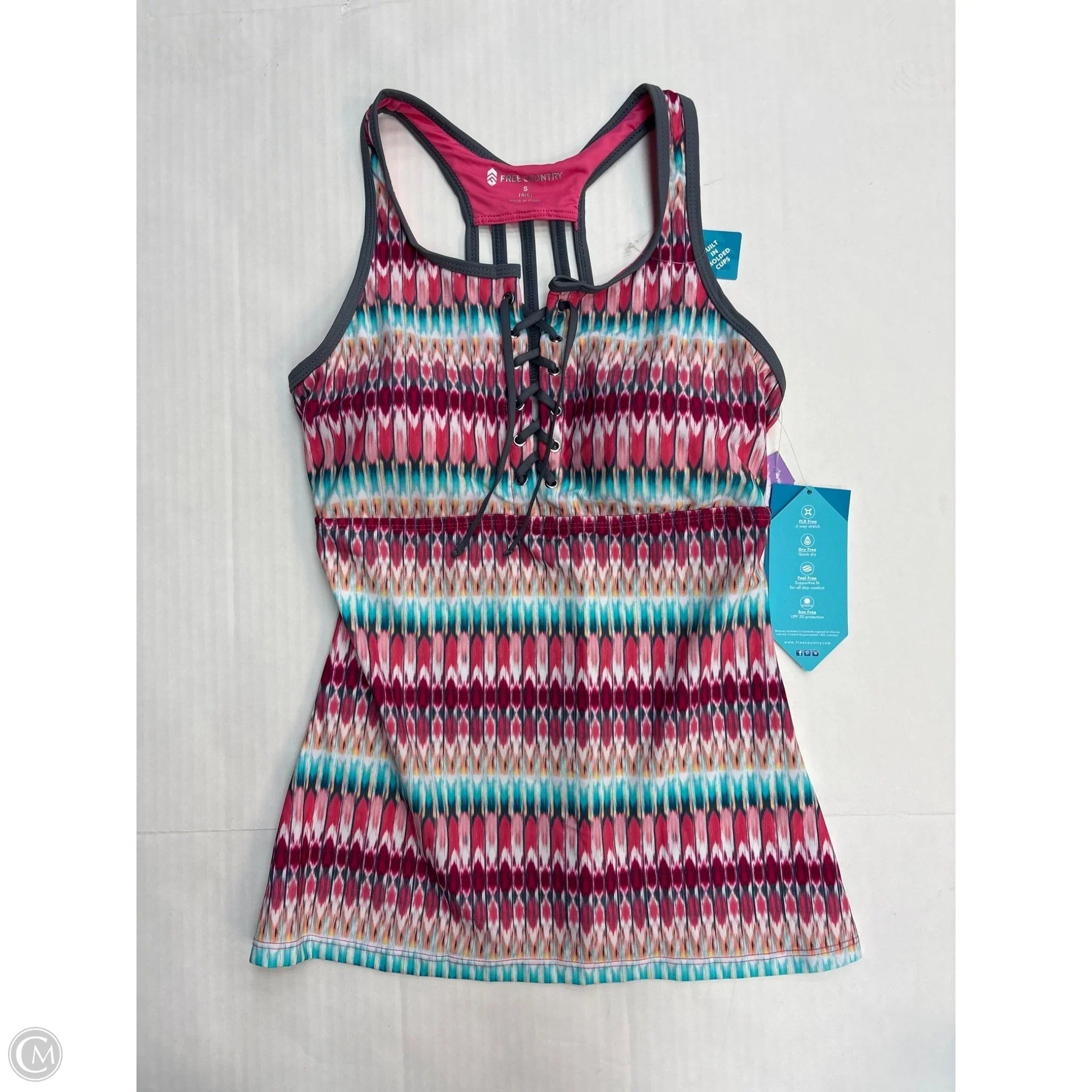 Swimsuit Top By Free Country In Pink, Size: S
