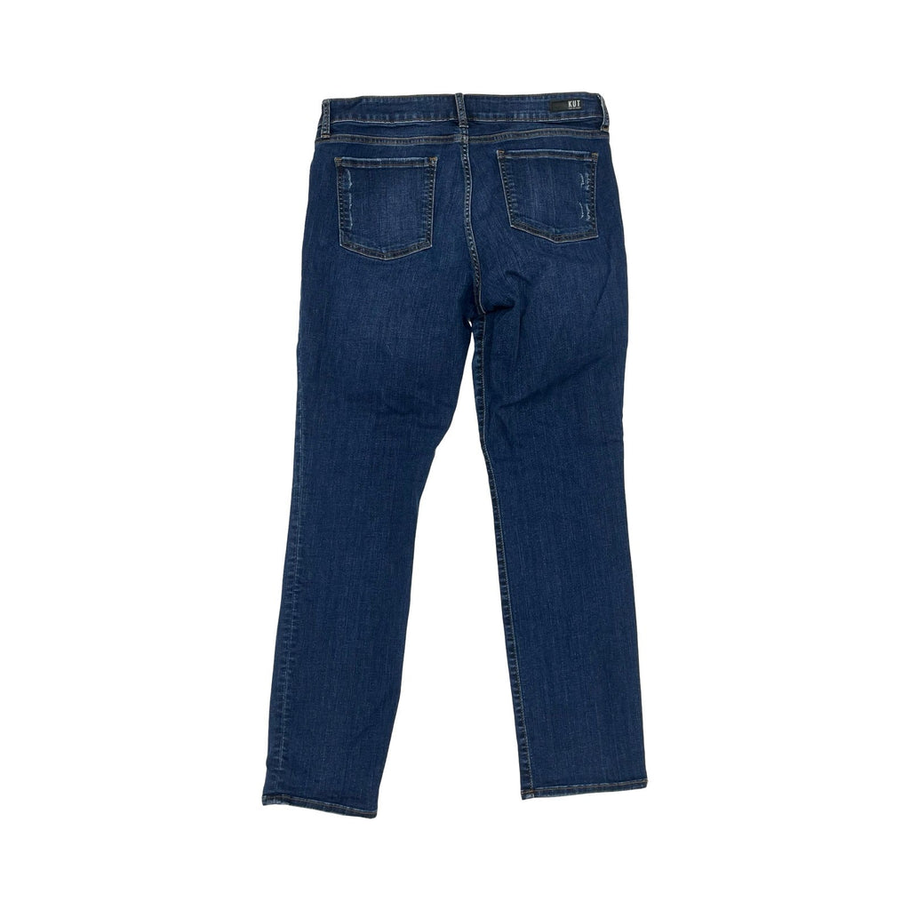 Jeans Straight By Kut In Blue Denim, Size:12