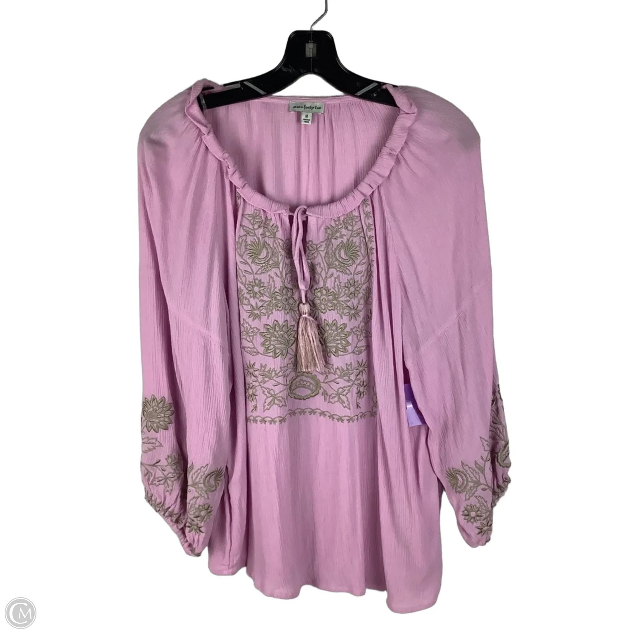 Top Longsleeve By Clothes Mentor In Pink, Size: M