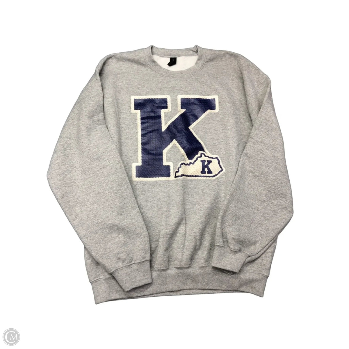 Sweatshirt Crewneck By Gildan In Grey, Size: L