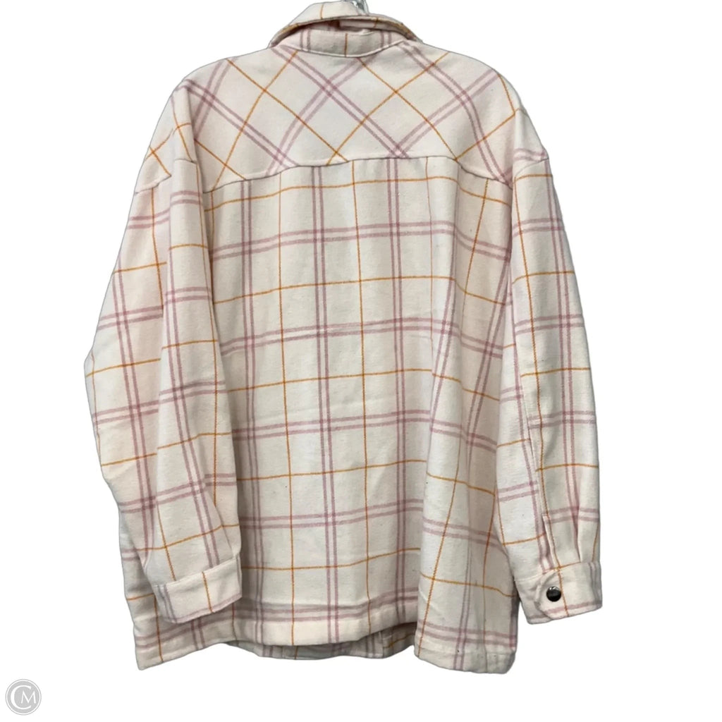 Jacket Shirt By Hfx In Pink, Size: L