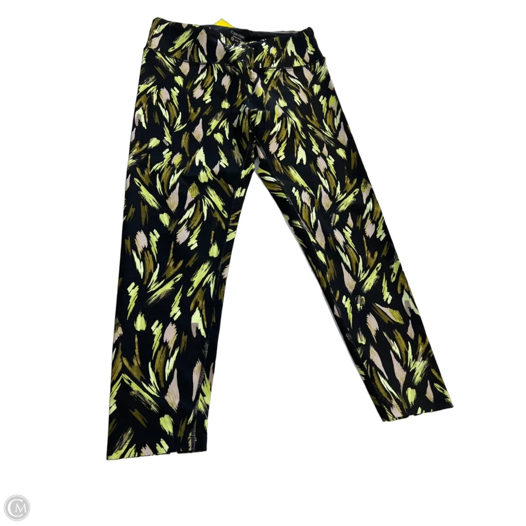 Athletic Capris By Calvin Klein Performance In Black & Green, Size: L