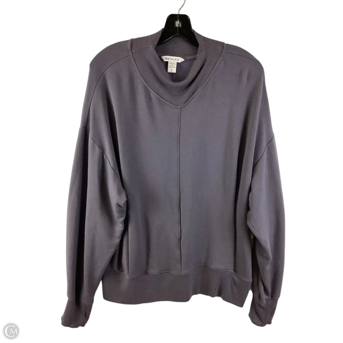 Athletic Top Long Sleeve Collar By Athleta In Purple, Size: L