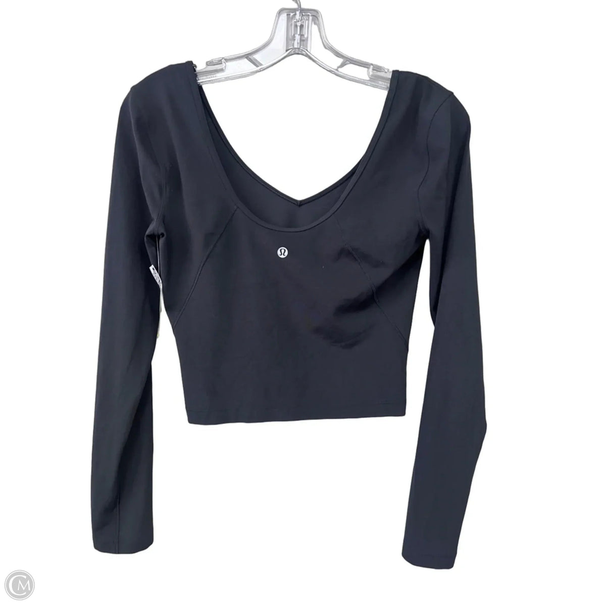 Athletic Top Long Sleeve Crewneck By Lululemon In Black, Size: 6