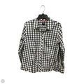 Top Long Sleeve By Talbots In Plaid Pattern, Size: M