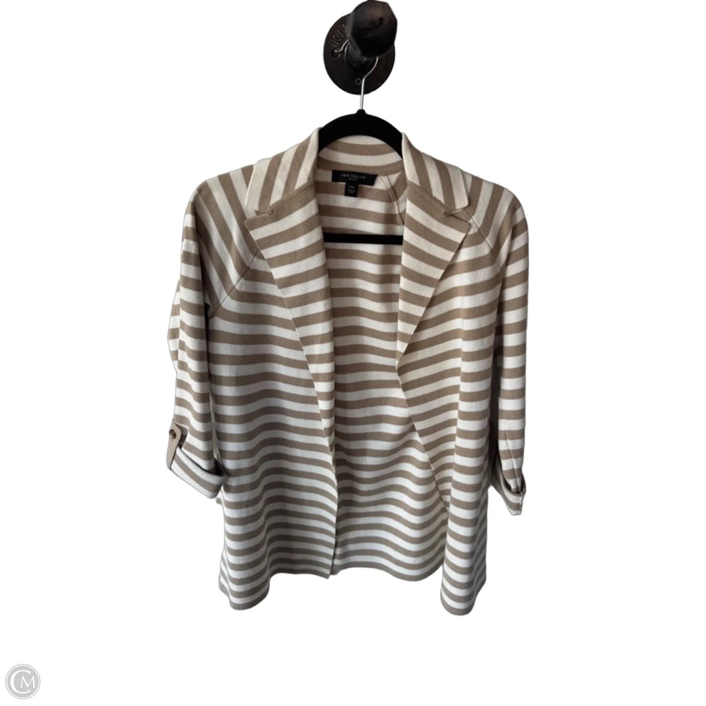 Blazer By Ann Taylor In Tan & White, Size: Xxsp