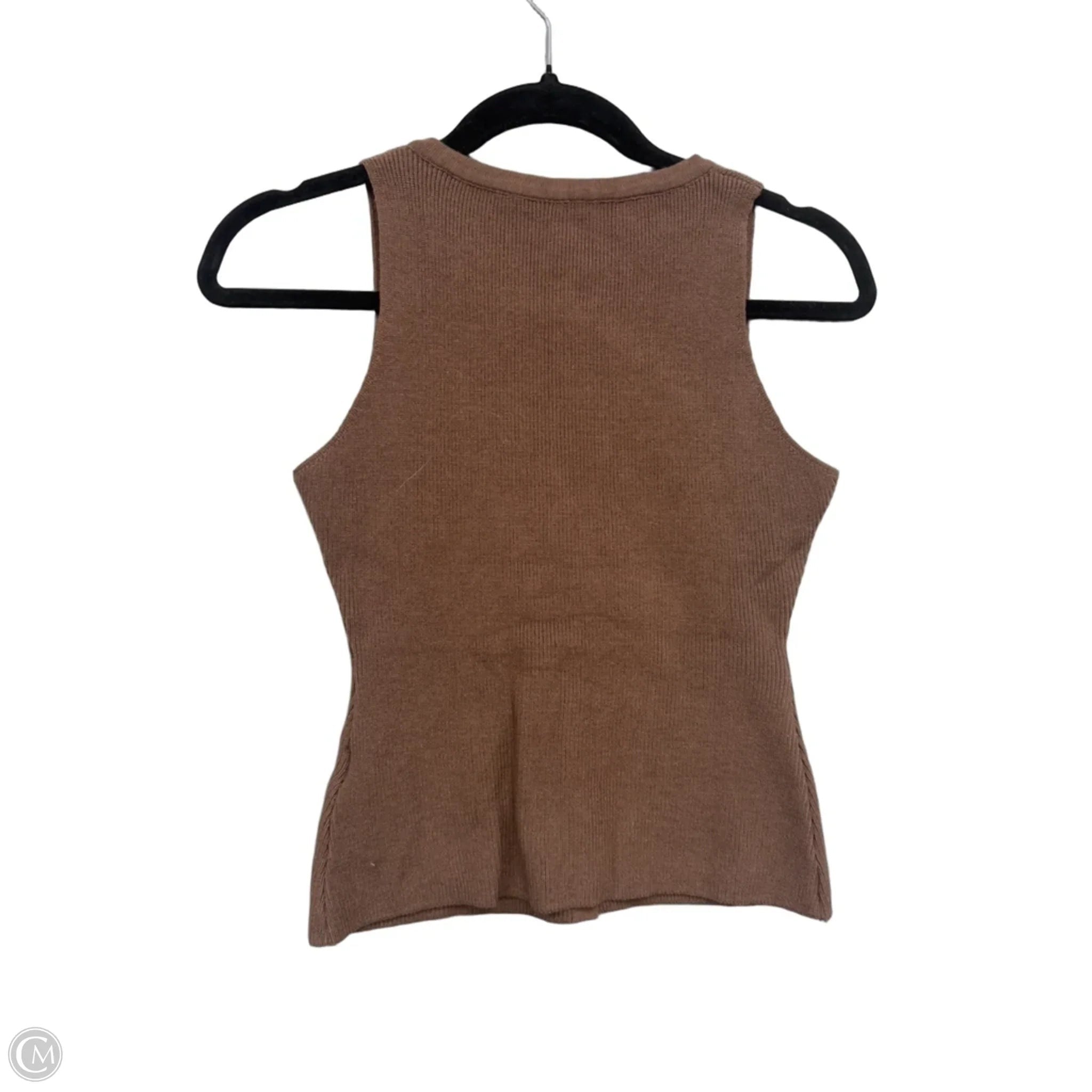 Vest Sweater By Clothes Mentor In Brown, Size: Xs