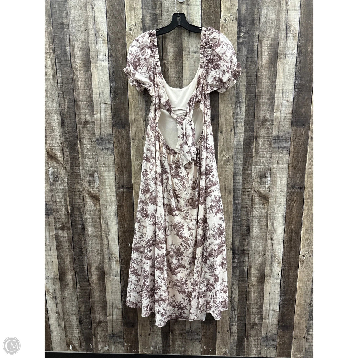 Dress Casual Maxi By Crystal Doll In Brown & Cream, Size: L