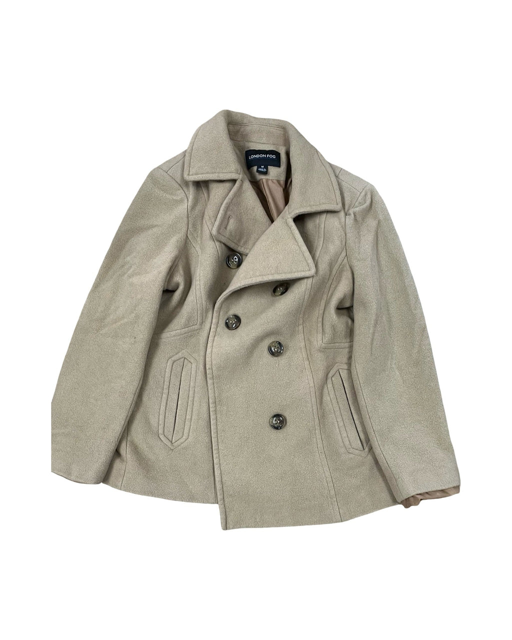 Coat Peacoat By London Fog In Tan, Size:M