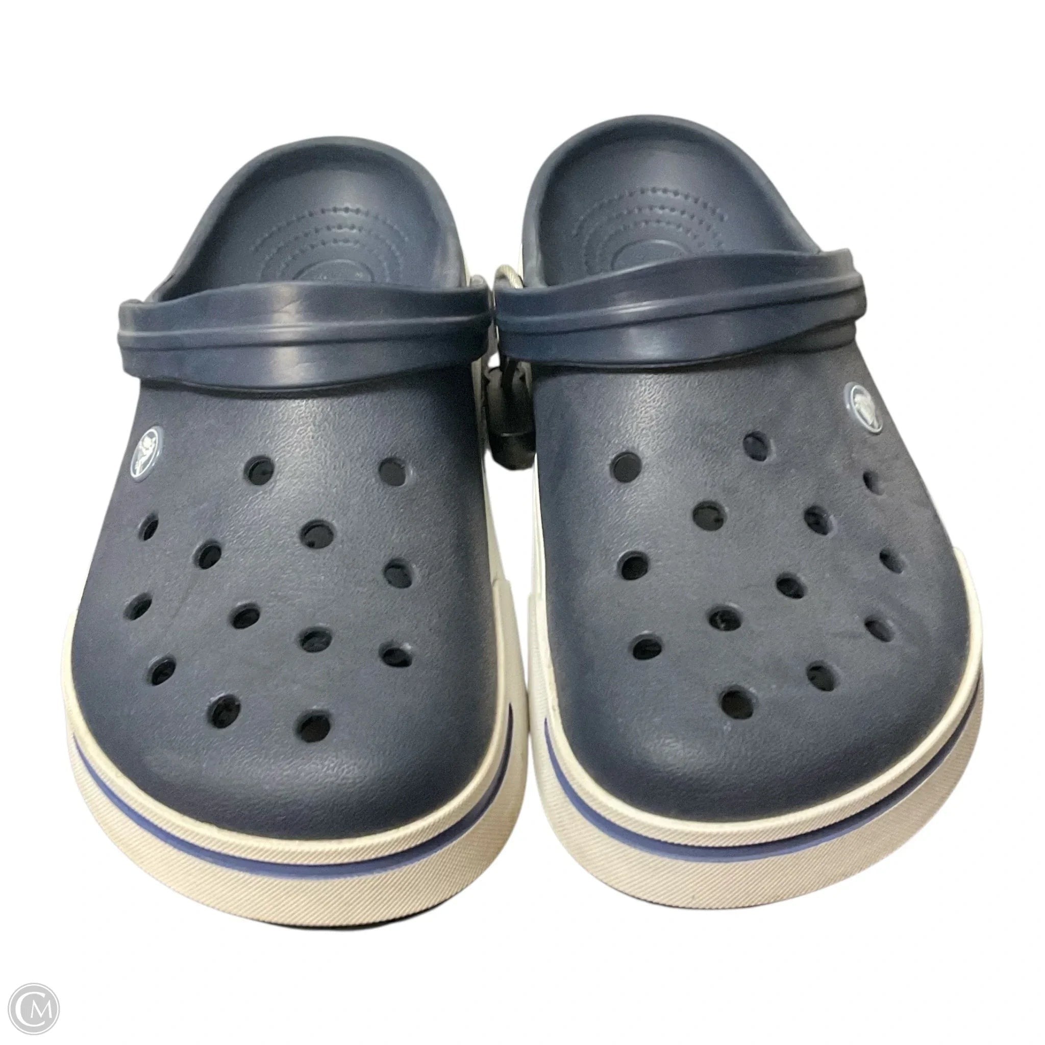 Shoes Flats By Crocs In Blue, Size: 11