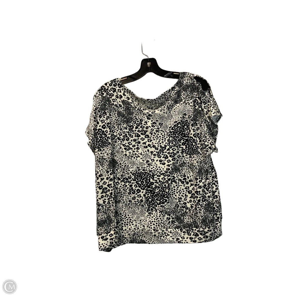 Top Short Sleeve By Cure In Black & Cream, Size: Xl