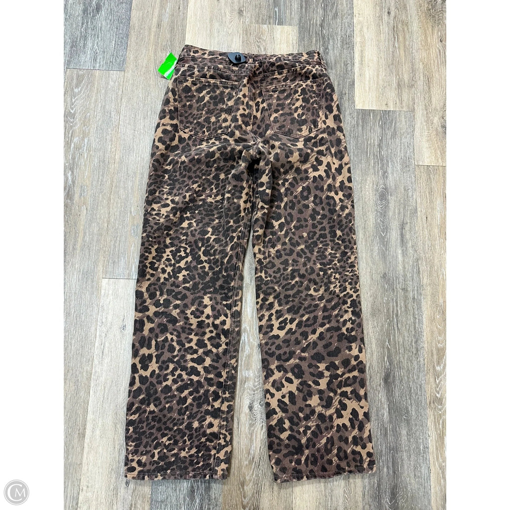 Jeans Wide Leg By Abercrombie And Fitch In Animal Print, Size: 2