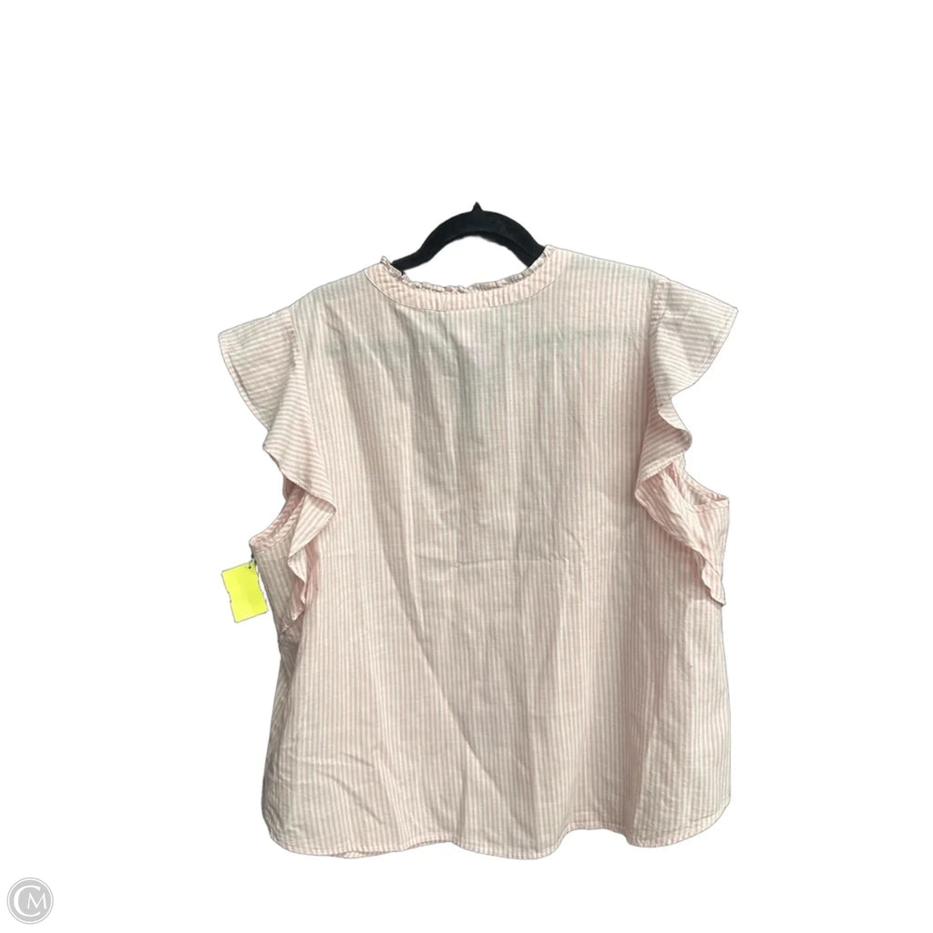 Top Sleeveless By Liz Claiborne In Striped Pattern, Size: 1x