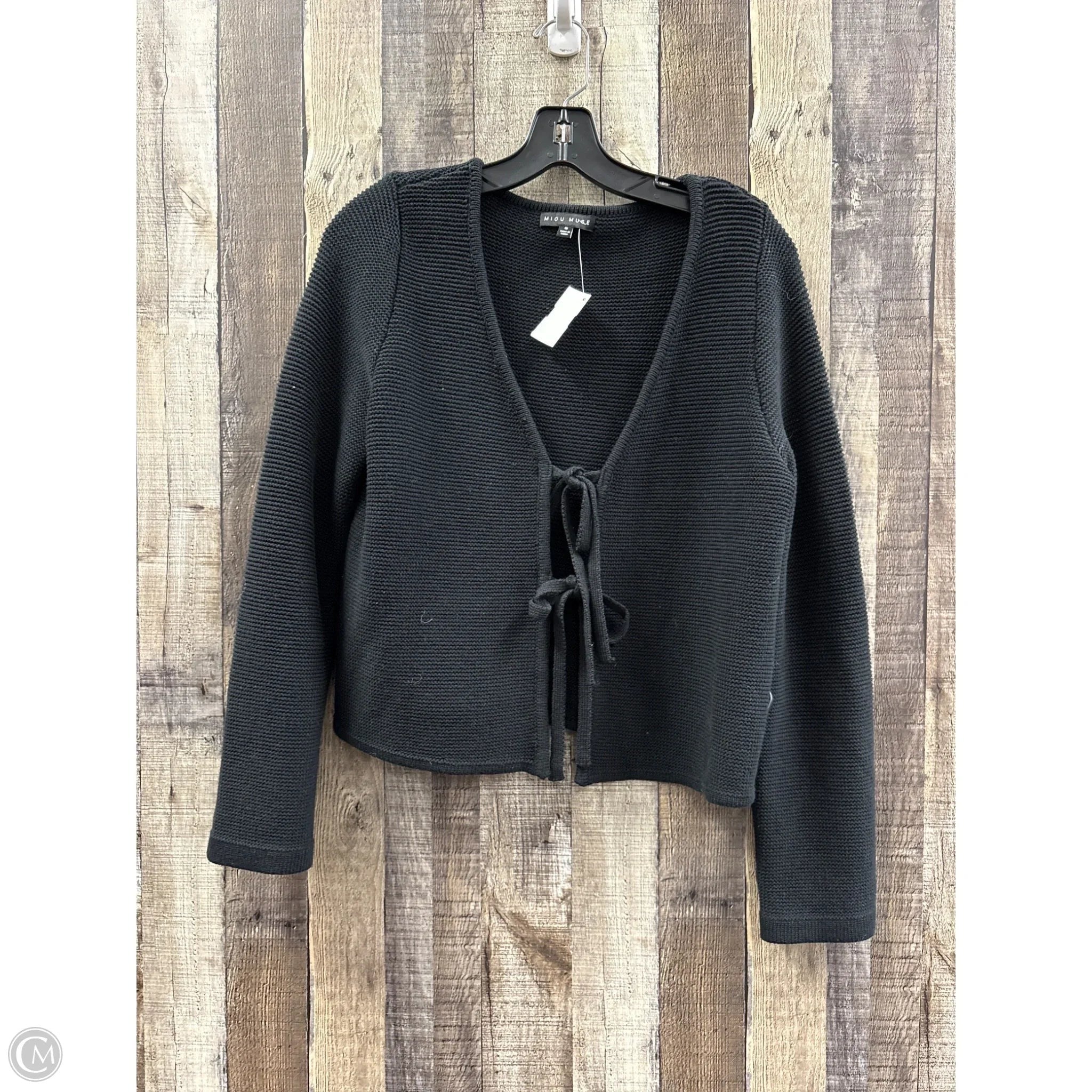 Sweater Cardigan By Miou Muse In Black, Size: S