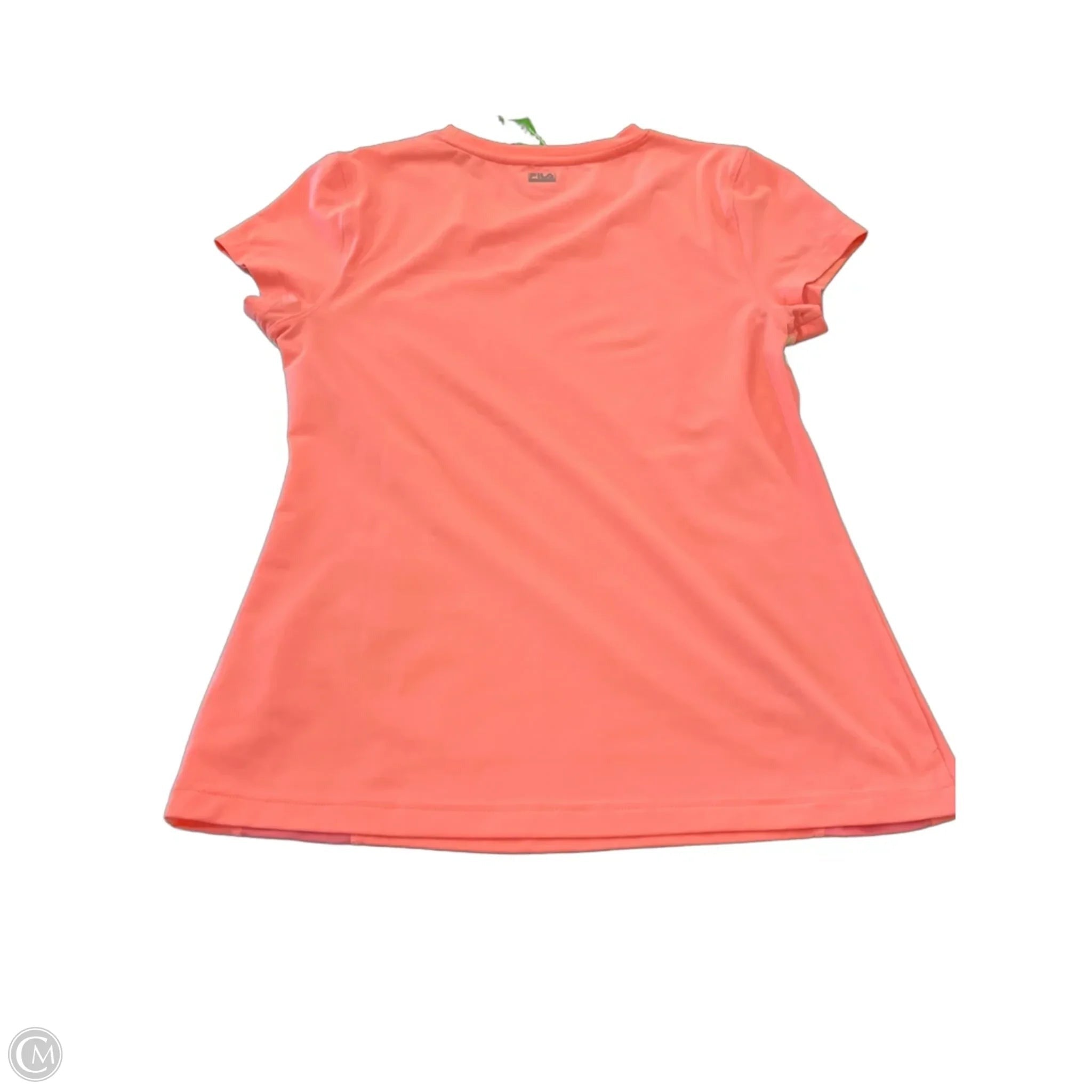 Athletic Top Short Sleeve By Fila In Orange & Yellow, Size: M