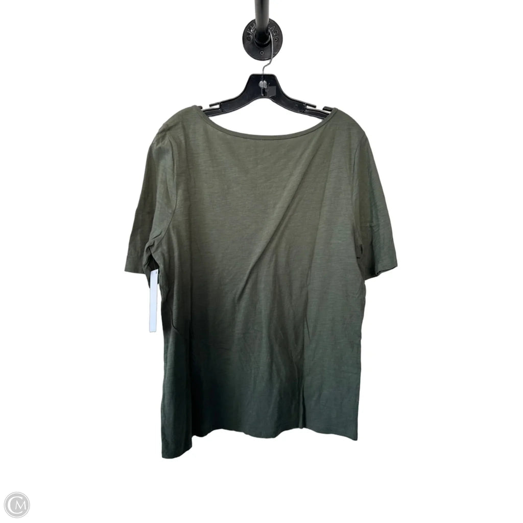 Top Short Sleeve Basic By Loft In Green, Size: Xl