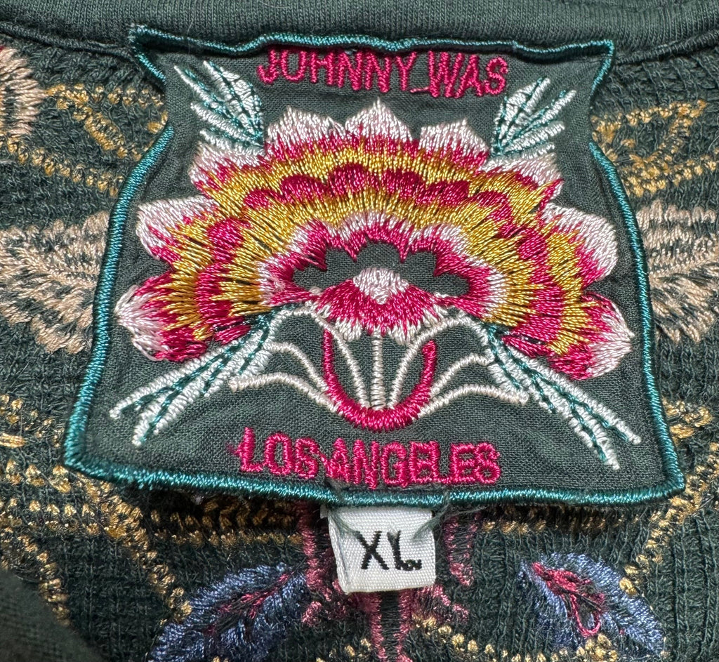 Top Long Sleeve By Johnny Was In Floral Print, Size: Xl