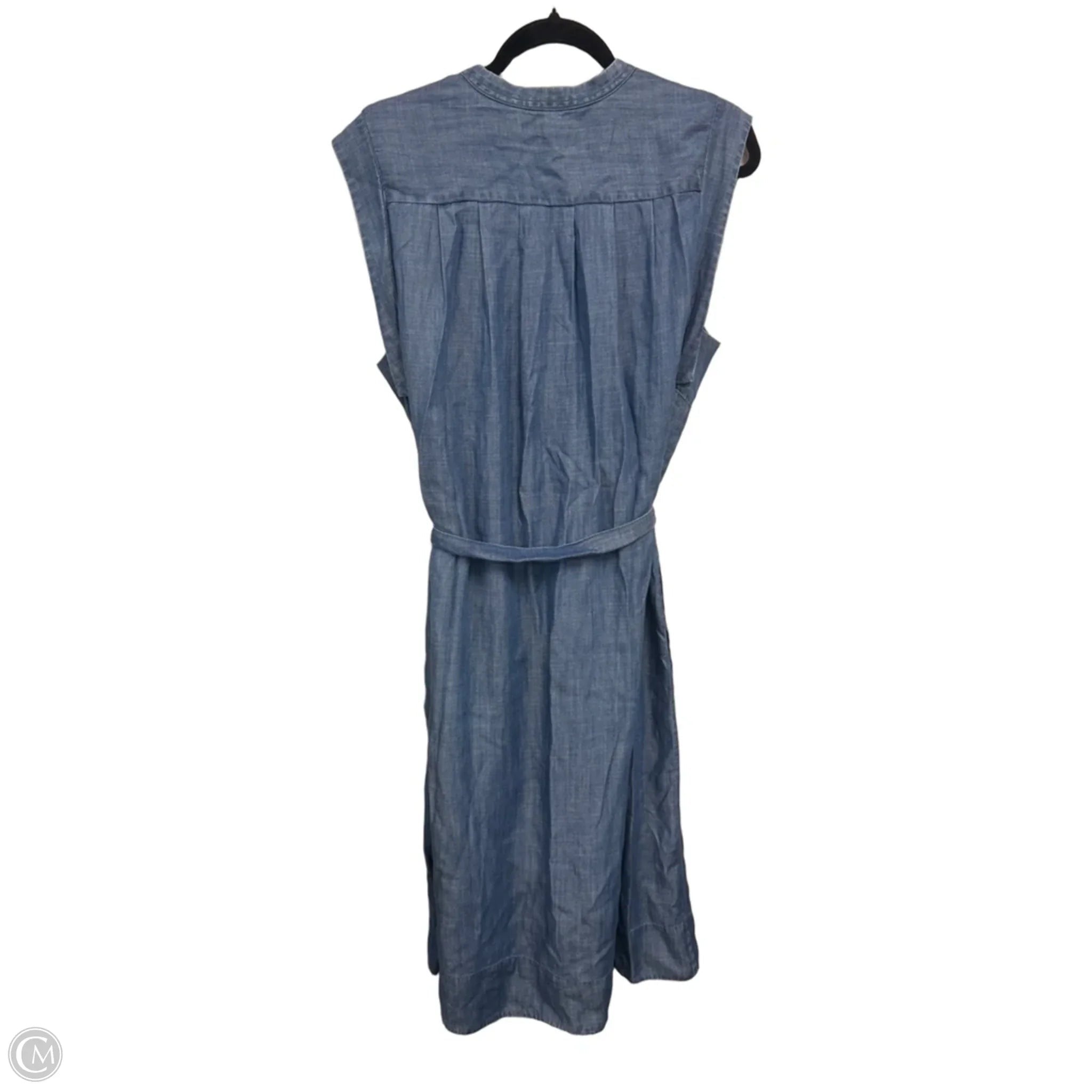 Dress Casual Midi By Banana Republic In Blue, Size: L