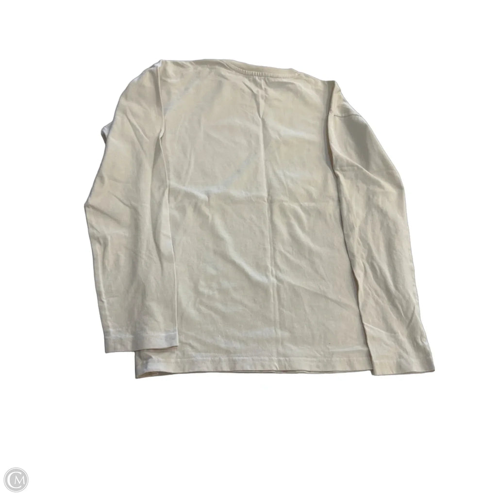 Top Long Sleeve Basic By Zara In Cream, Size: S