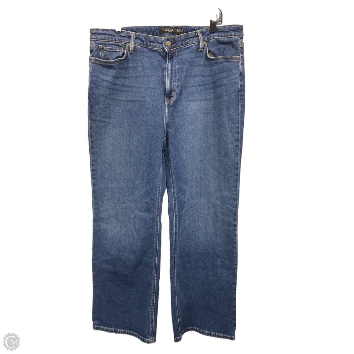 Jeans Wide Leg By Lauren By Ralph Lauren In Blue Denim, Size: 16
