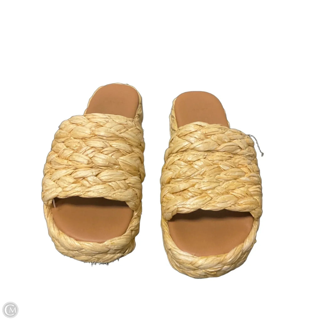 Sandals Heels Platform By A New Day In Tan, Size: 6