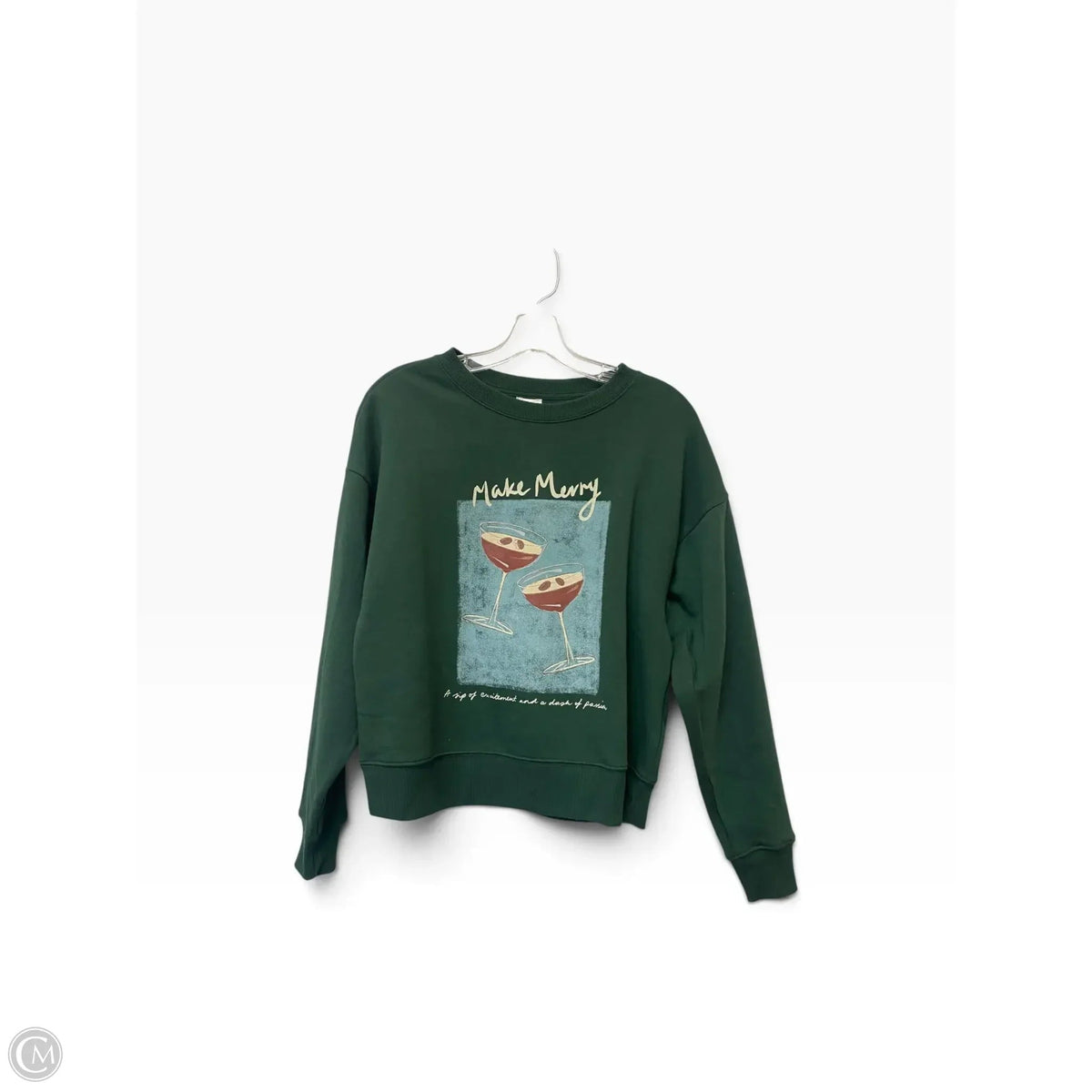 Sweatshirt Crewneck By Maeve In Green, Size: Xs