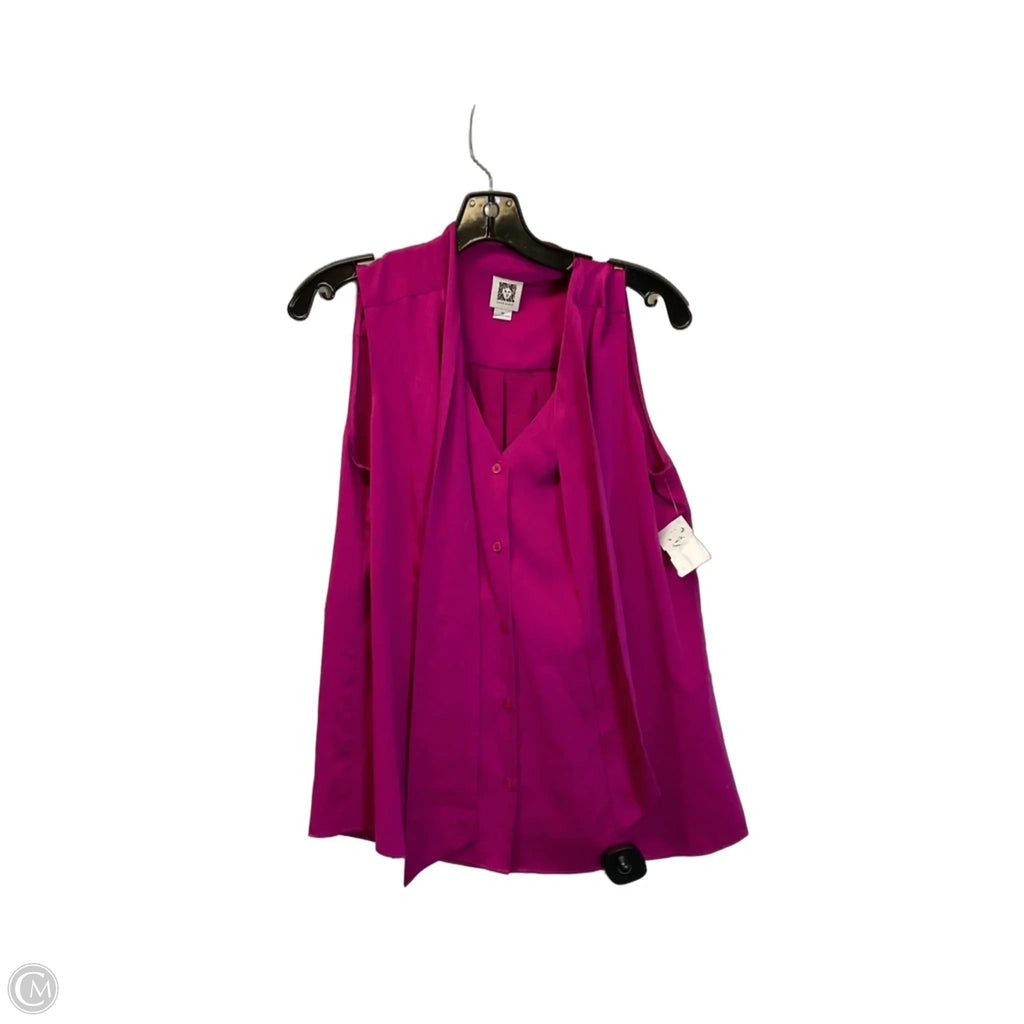 Top Sleeveless By Anne Klein In Pink, Size: M