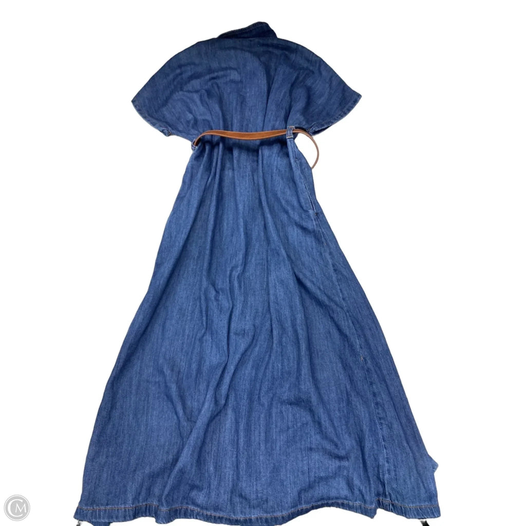 Dress Casual Maxi By Zara In Blue Denim, Size: S