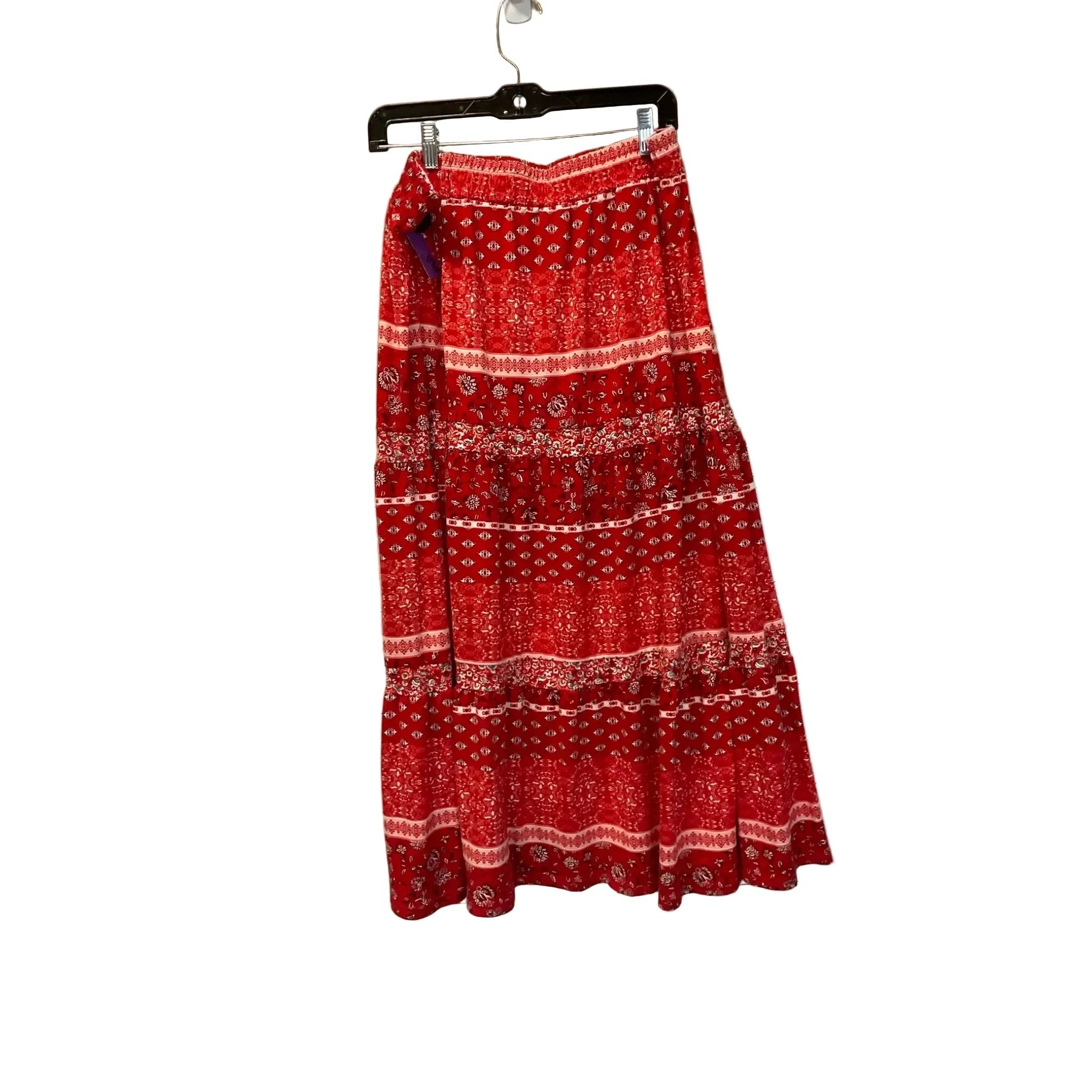 Skirt Maxi By Cato In Red, Size: Xl