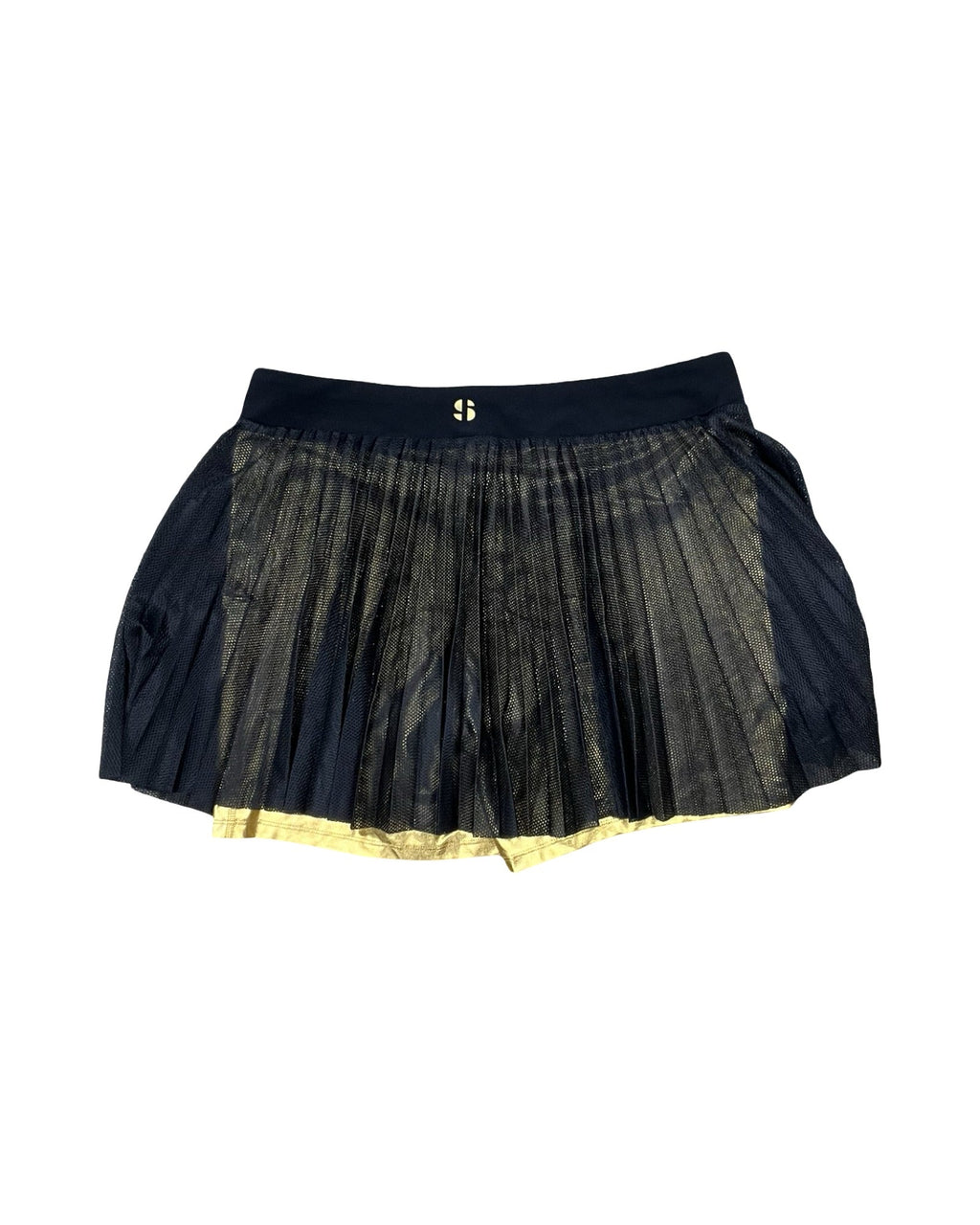 Athletic Skort By Clothes Mentor In Black & Gold, Size:Xl