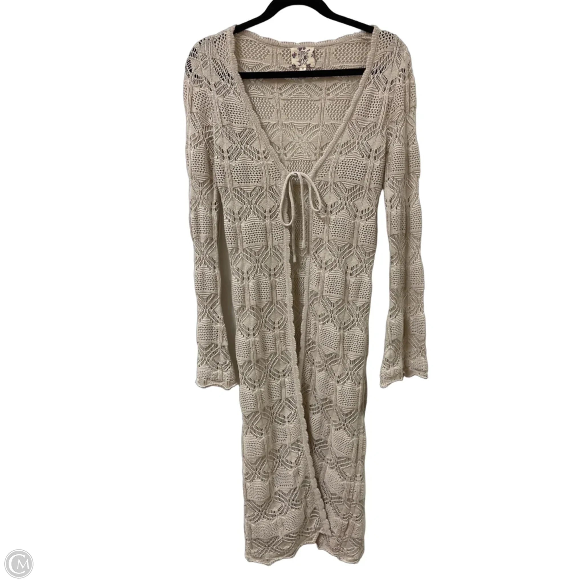 Sweater Cardigan By Hippie Rose In Cream, Size: S