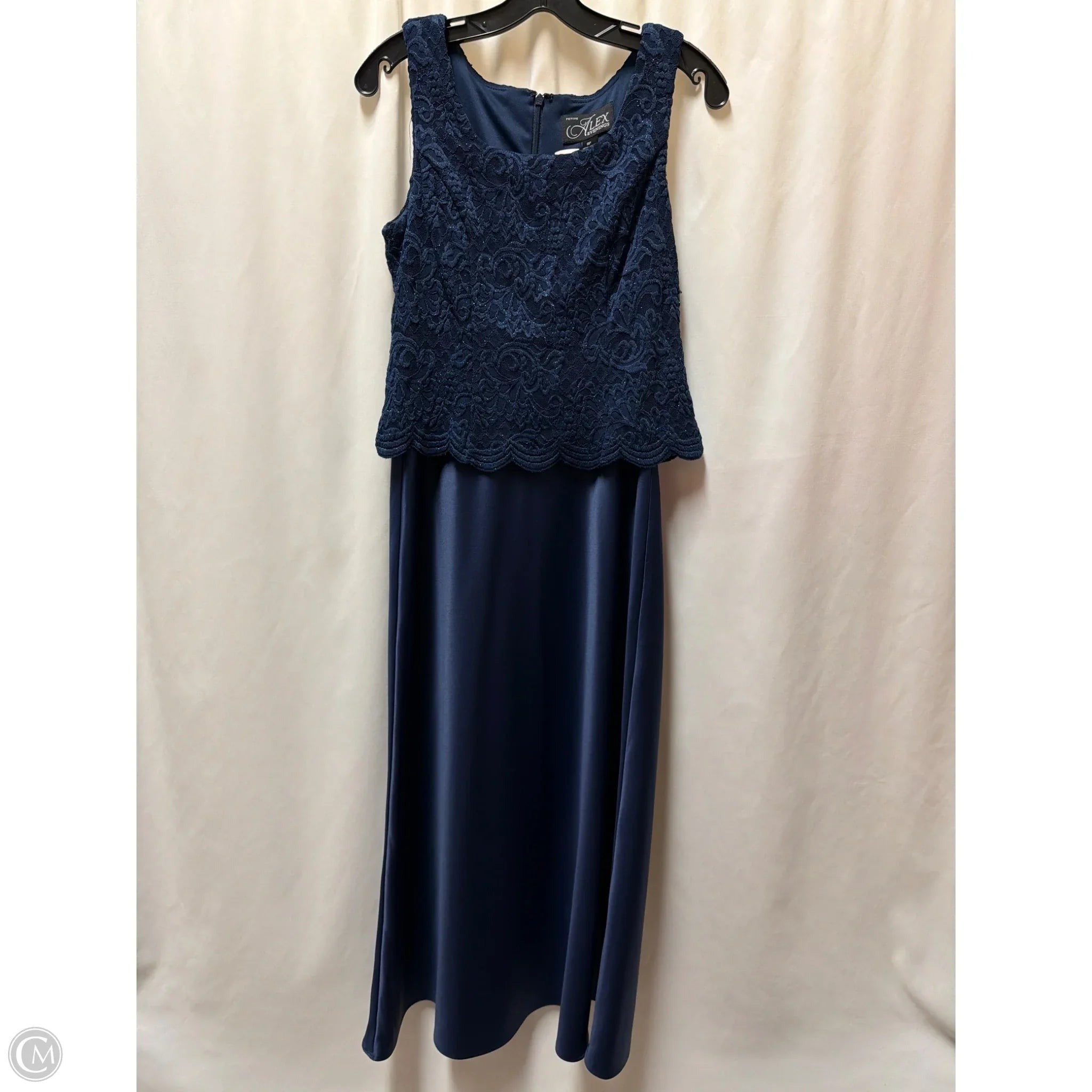 Dress Casual Maxi By Alex Evenings In Navy, Size: Mp