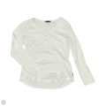 Top Long Sleeve By Eddie Bauer In White, Size: L