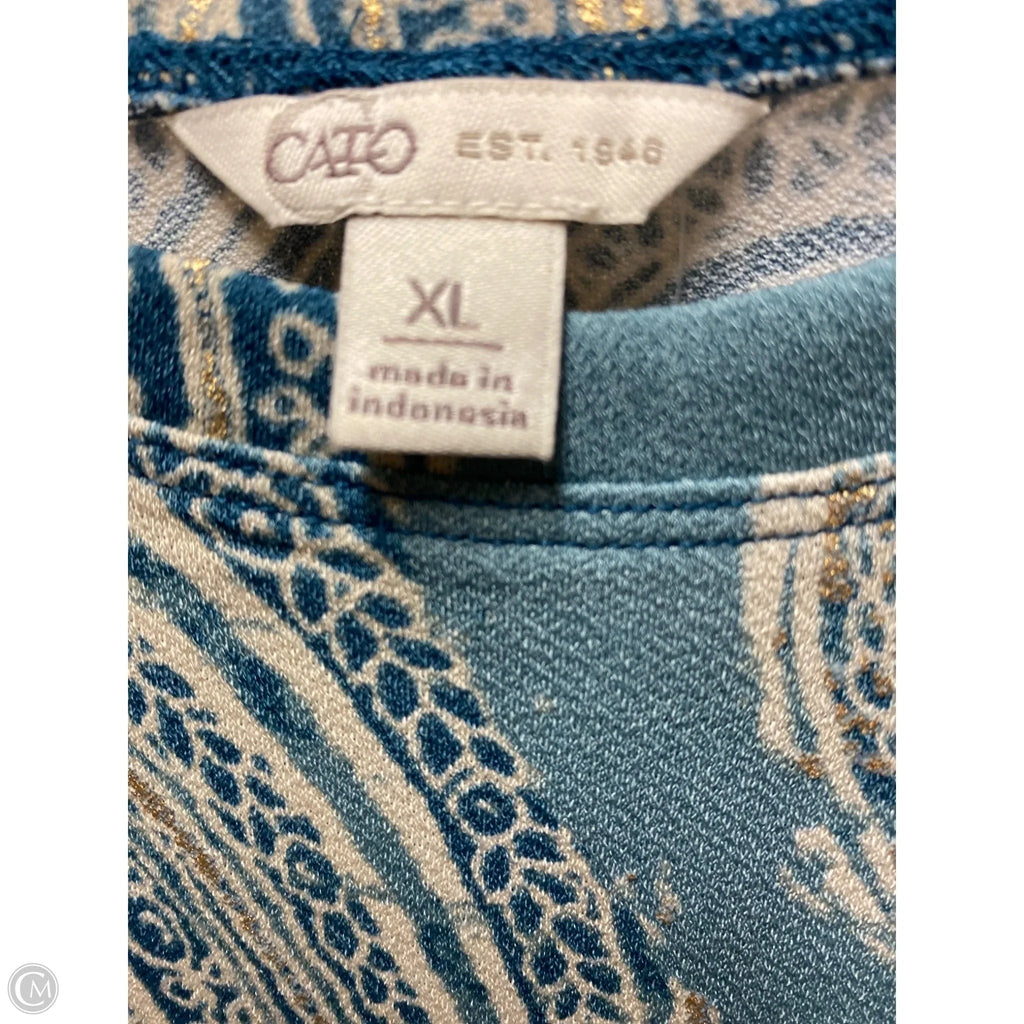 Top Short Sleeve By Cato In Blue, Size: Xl