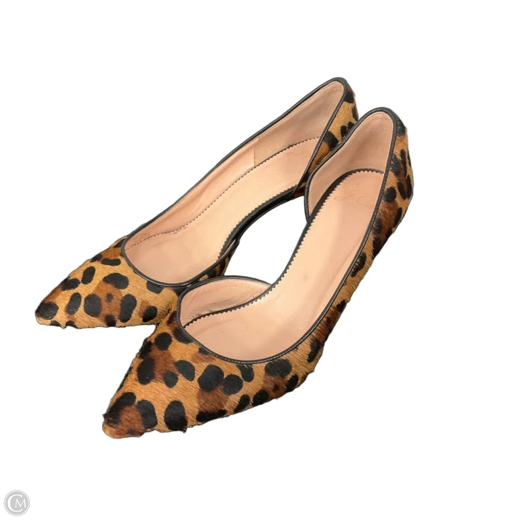 Shoes Heels Kitten By J. Crew In Animal Print, Size: 6