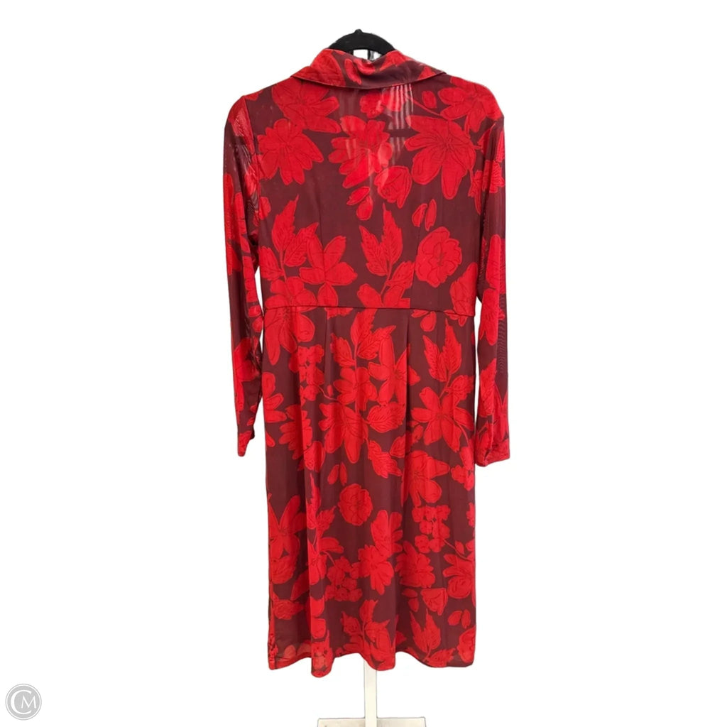 Dress Casual Midi By Cabi In Red, Size: S