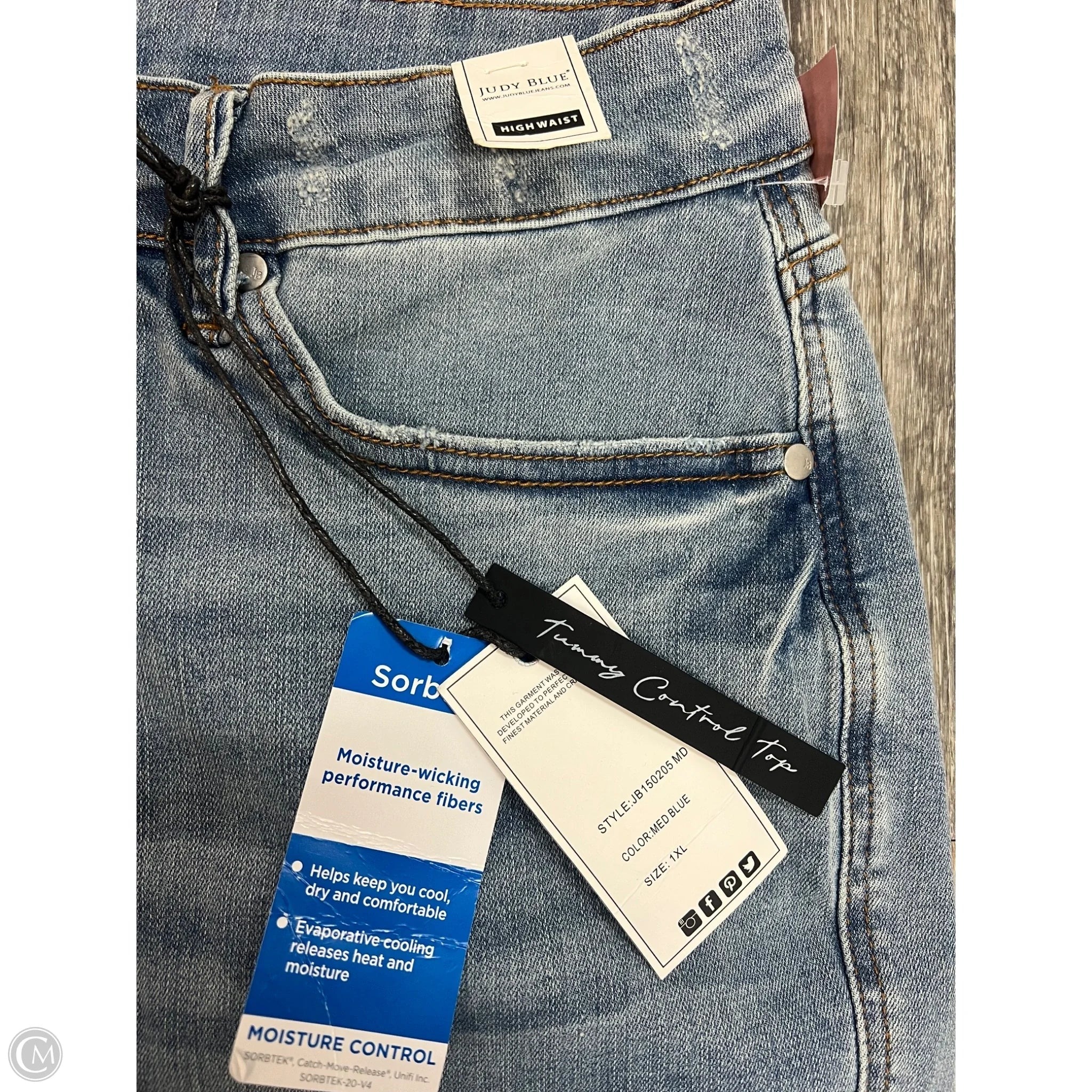 Shorts By Judy Blue In Blue Denim, Size: 1x