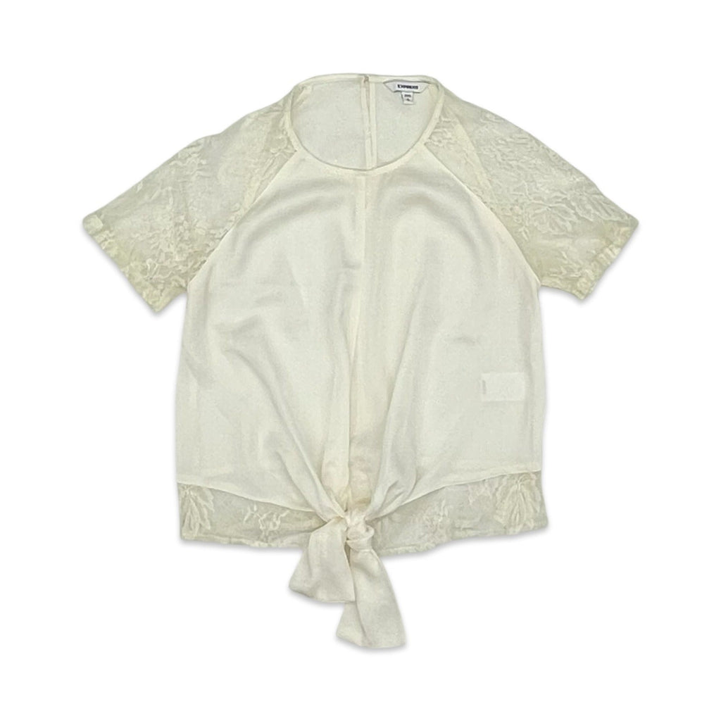 Blouse Ss By Express In Cream, Size:S