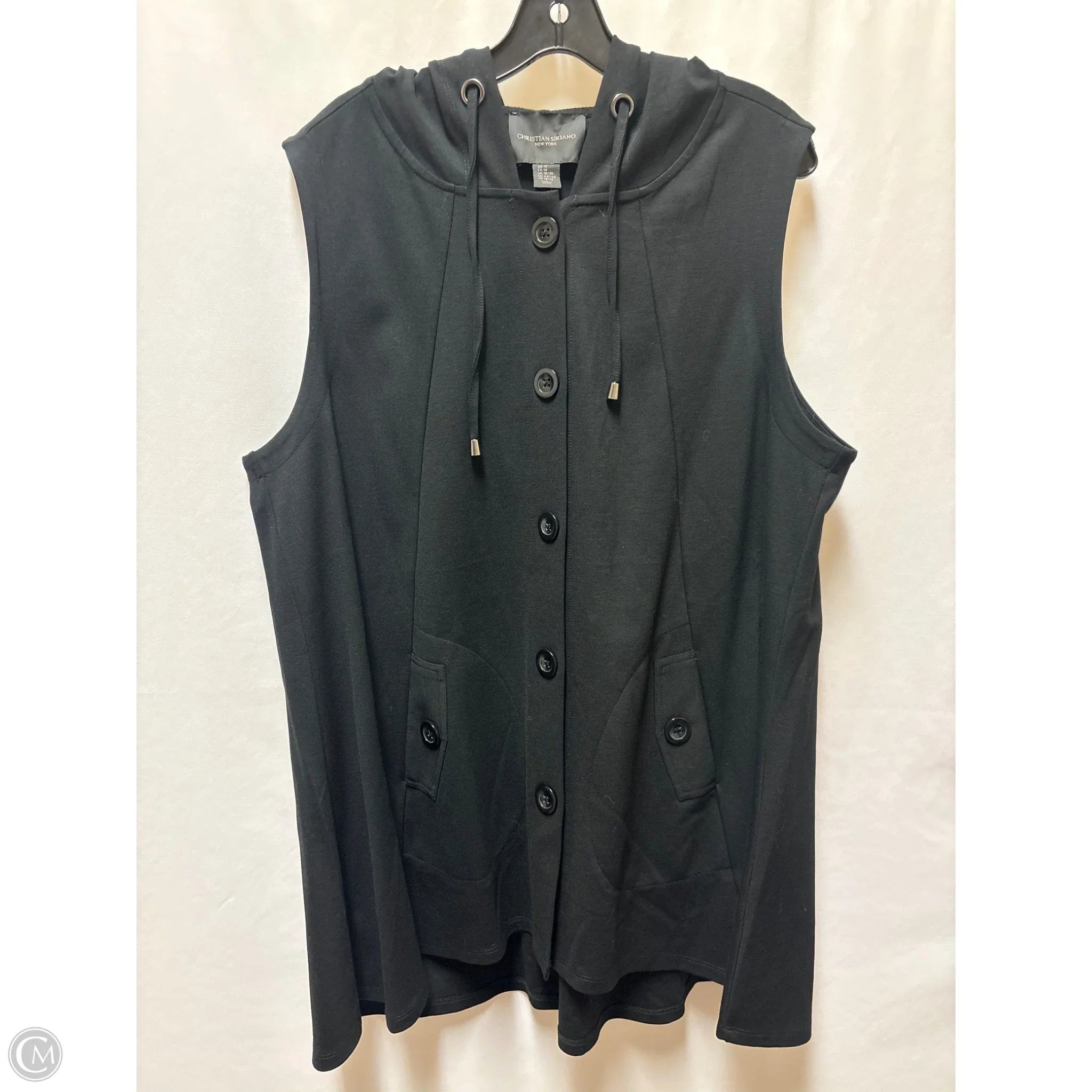 Dress Casual Midi By Christian Siriano In Black, Size: 1x