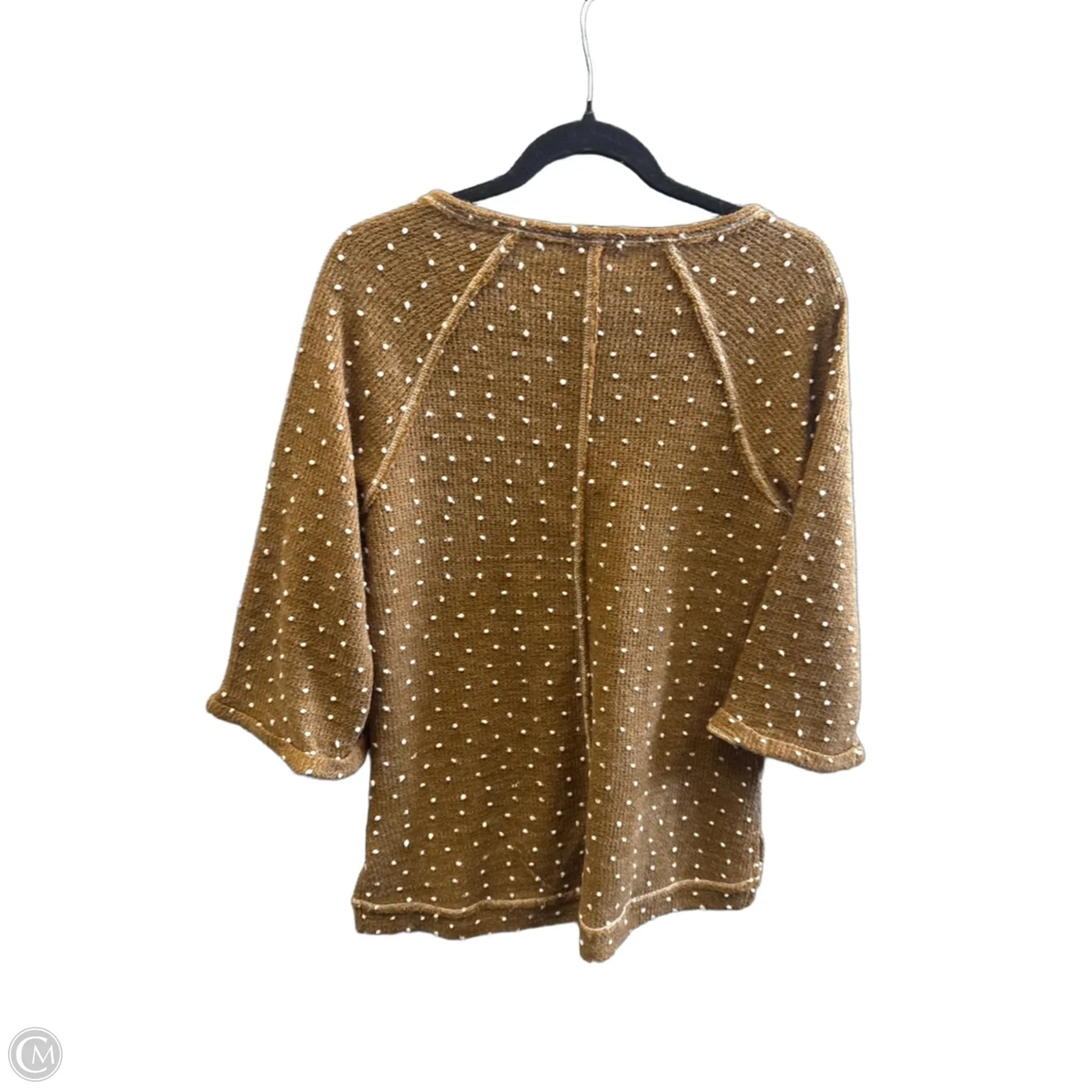 Top Long Sleeve By Andree By Unit In Brown, Size: S