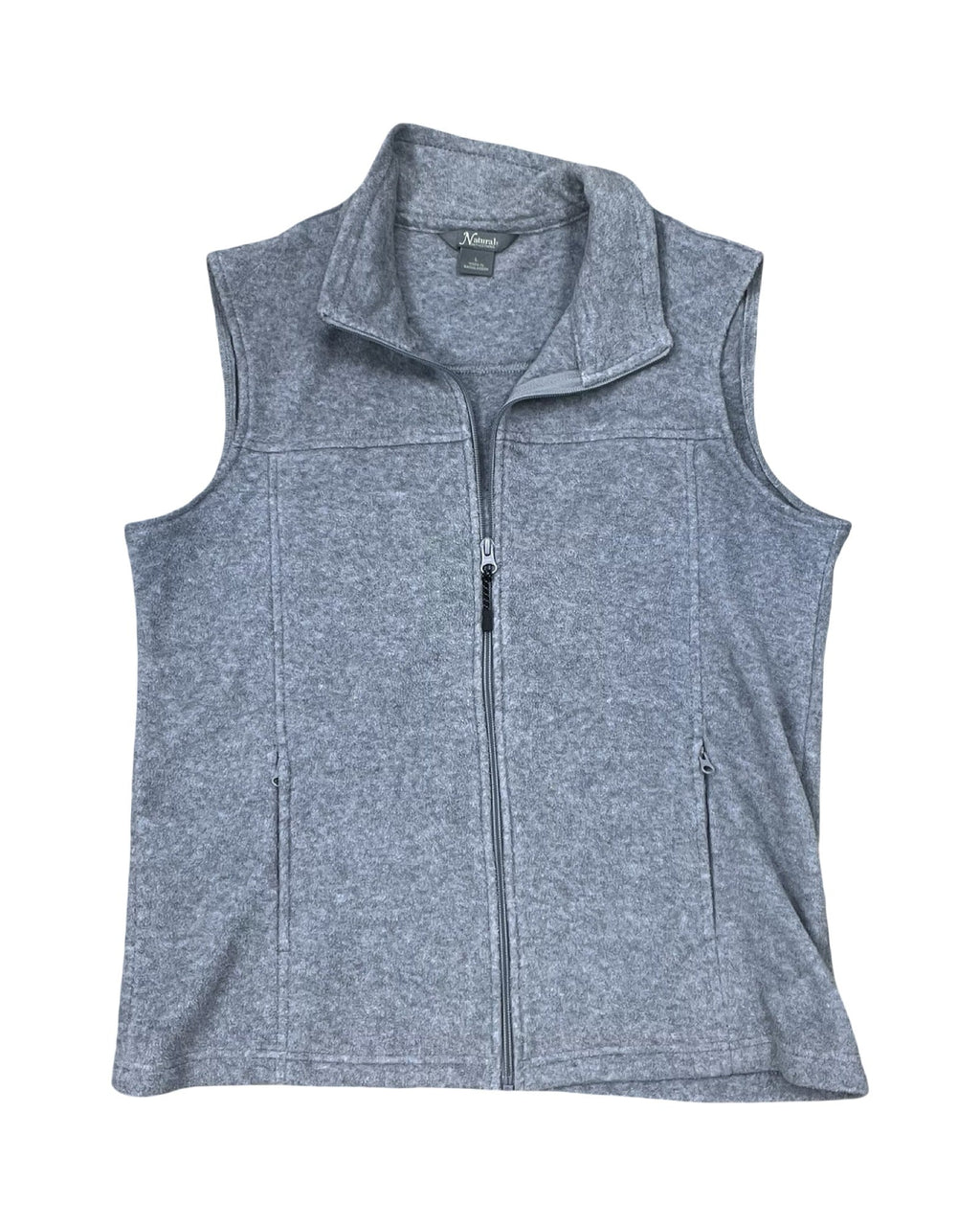 Vest Fleece By Natural Reflections In Grey, Size:L