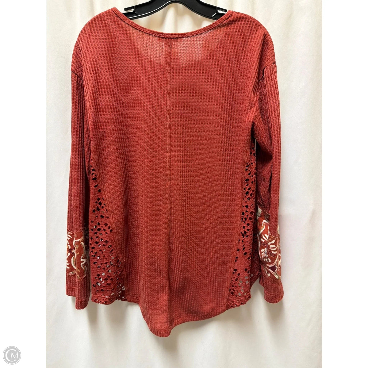 Top Long Sleeve By Simply Noelle In Copper, Size: S
