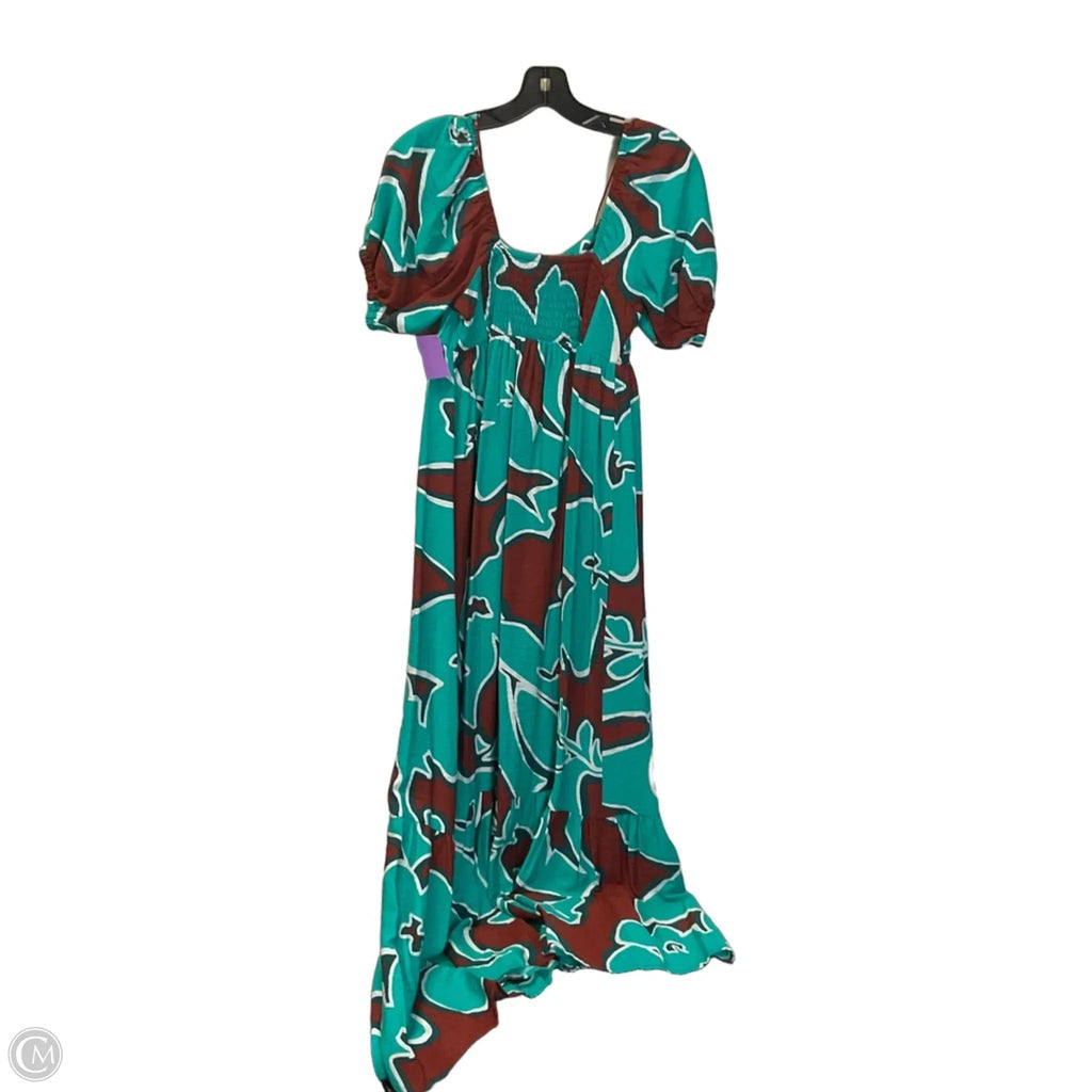 Dress Casual Maxi By Nine West In Blue & Brown, Size: Xs