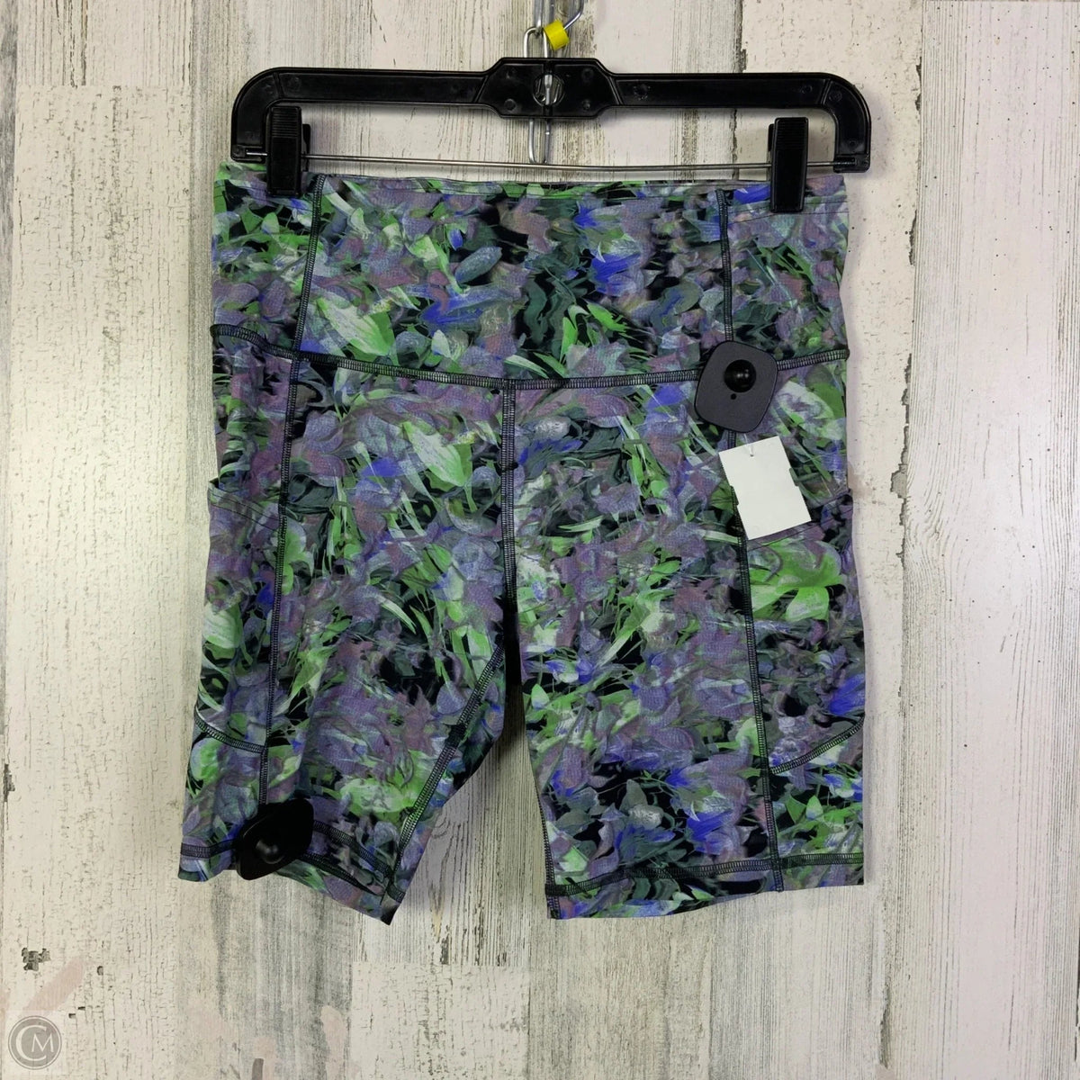 Athletic Shorts By Lululemon In Green & Purple, Size: 8