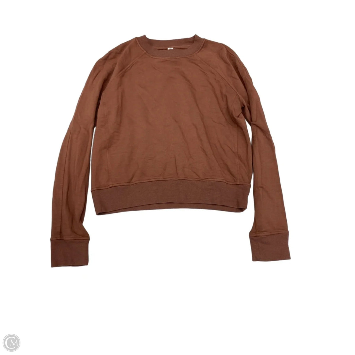 Athletic Top Long Sleeve Crewneck By Lululemon In Brown, Size: S